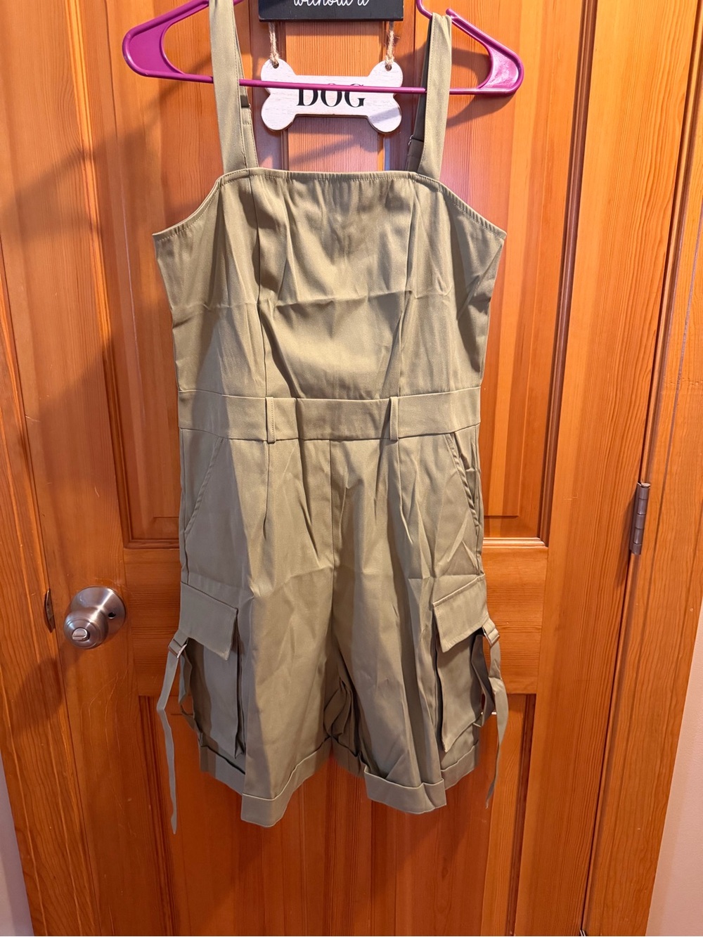 Olive Green Utility One-Piece Overalls